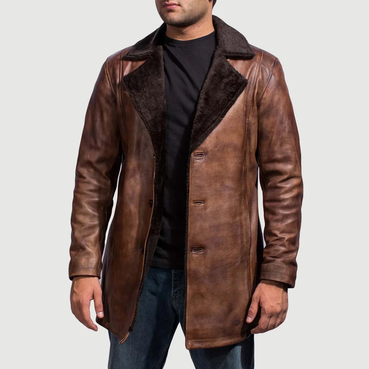 Leather coats for men outlet